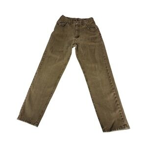 Lee Jeans Women's Vintage Lee Riveted Jeans Brown Tan Denim Straight size 10 Med